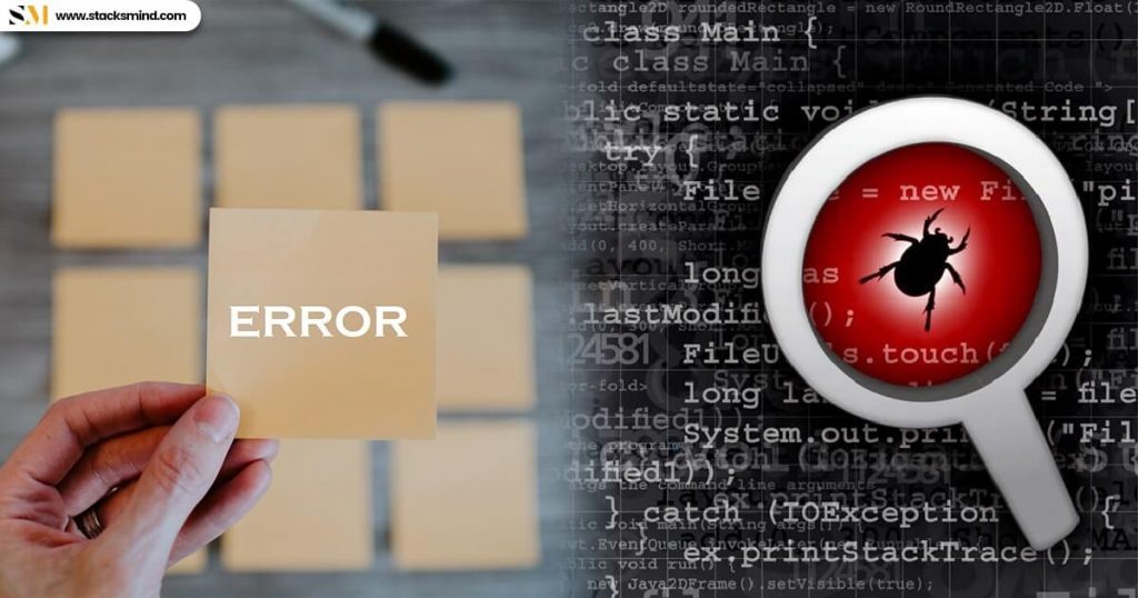 Difference between error and bug